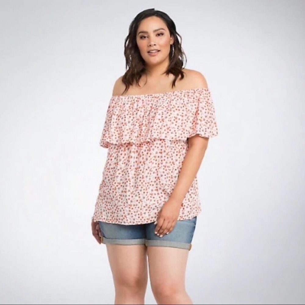 Torrid Off The Shoulder Floral Top 2x